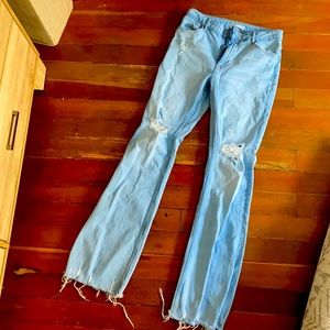 Zara Ripped Flare Jeans